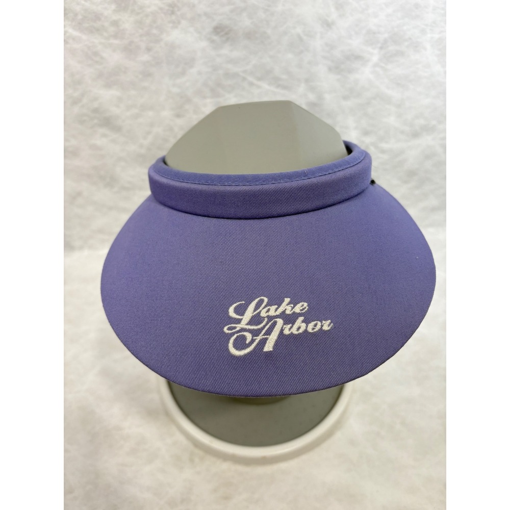 Imperial Lake Arbor Golf Visor Purple Clip On Sun Hat Terry Cloth Lined Women